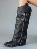 Bota Texana Desmontable 2 en 1 NAMI Eco-cuero Negro