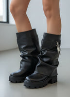 Borcego Desmontable 2 en 1 Tulum Eco-cuero Negro