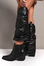 Bota Texana Desmontable 2 en 1 Alison Eco-cuero Negro
