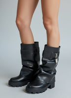 Borcego Desmontable 2 en 1 Tulum Eco-cuero Negro