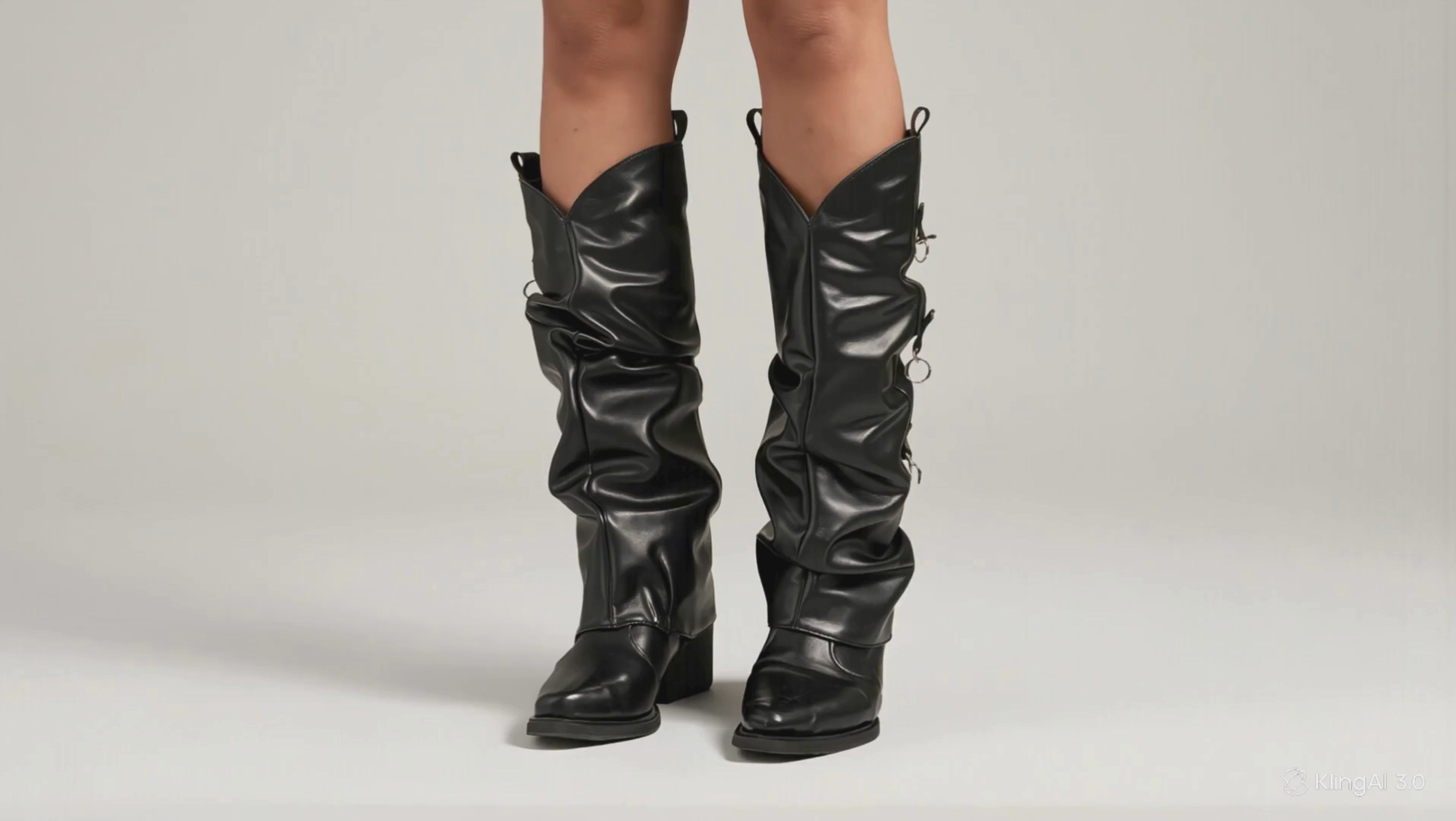 Bota Texana Desmontable 2 en 1 Alison Eco-cuero Negro